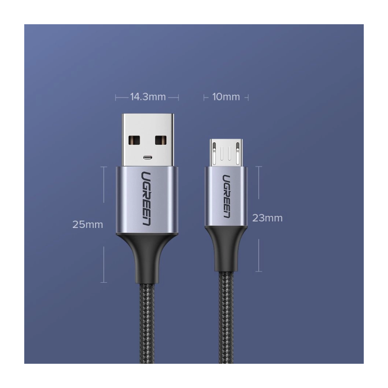 Kabel USB-A na micro USB 2.4A - 1m, Ugreen