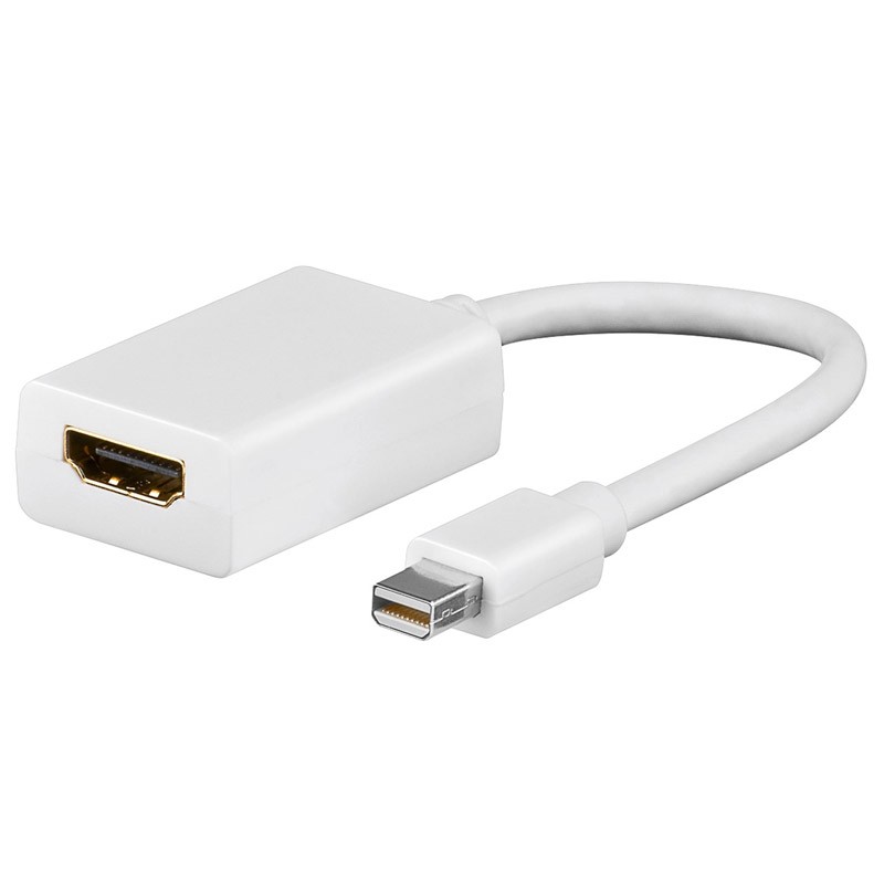 Adapter GOOBAY Mini DisplayPort (M) na HDMI (Ž), 0,15m, bel