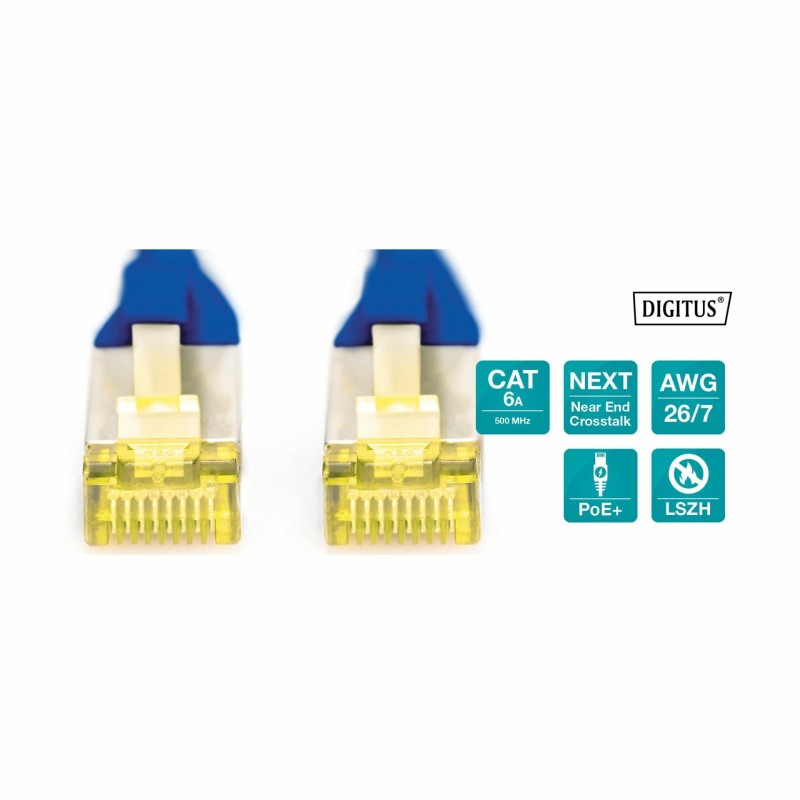Mrežni kabel Digitus patch SFTP CAT.6A, 0,5m, moder, 9030396