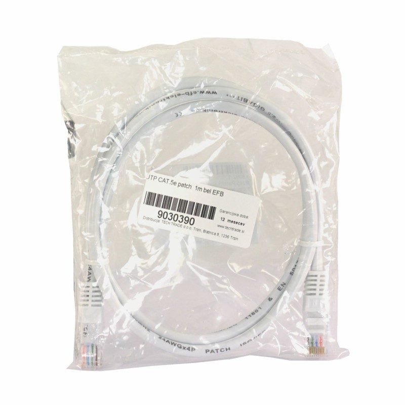 Mrežni kabel EFB patch UTP CAT.5e, 1m, bel, 9030390