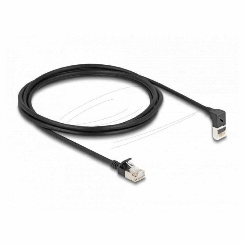 Mrežni kabel Delock patch SFTP CAT.6A, 2m, črn, kotni, 80288 9030589