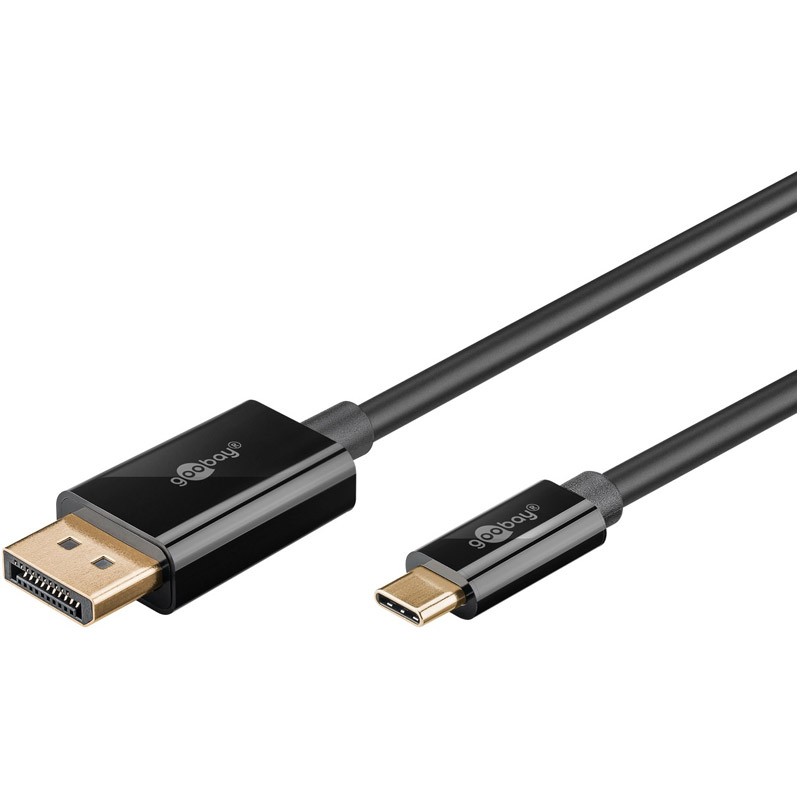 Kabel GOOBAY USB-C (M) na DisplayPort (M), 2m, črn