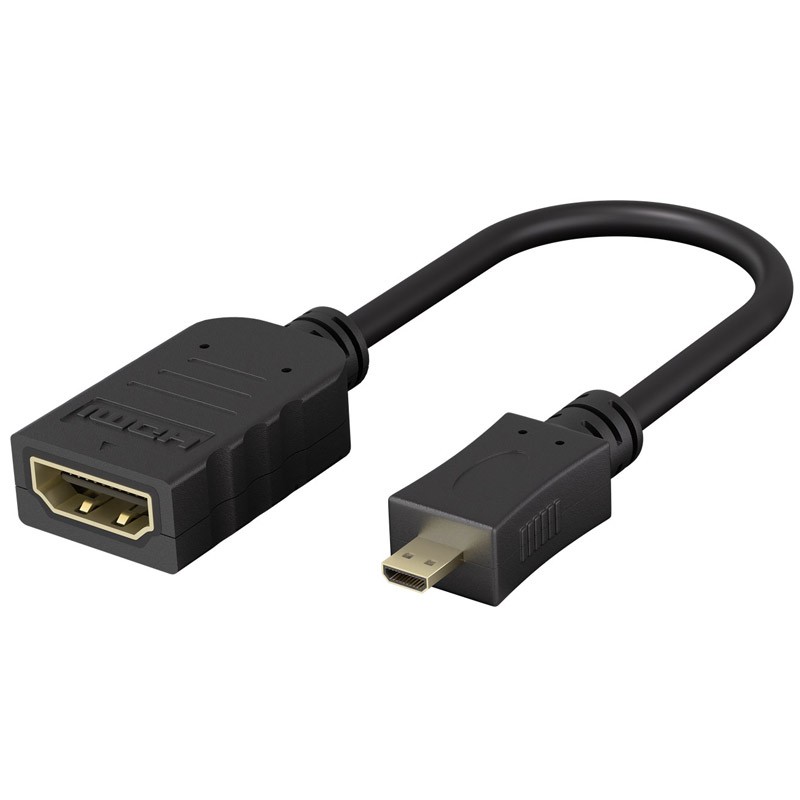 Kabel GOOBAY HDMI na Micro-HDMI 4K/60Hz 0,15m črn
