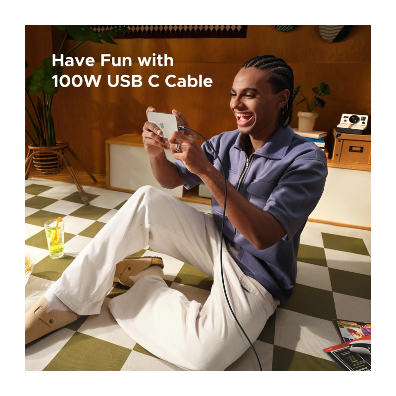 Polnilni kabel Ugreen Uno USB-C na USB-C, 100W, 1m