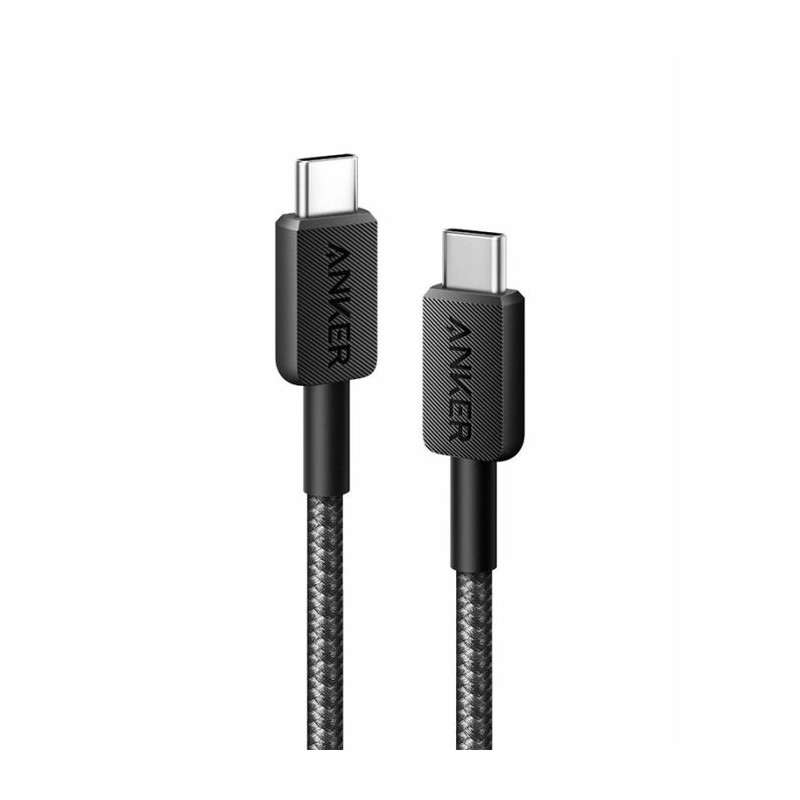 Kabel Anker 322 USB C-C, pleten, črn, 0.9m