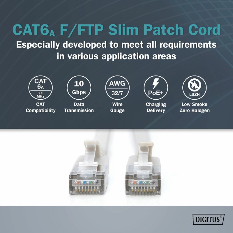 Mrežni kabel Digitus FTP CAT.6A, 2m, siv