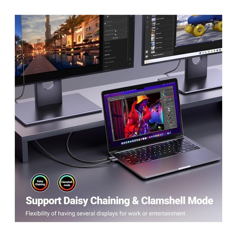 Kabel Ugreen USB-C v DisplayPort 1.4, 2m