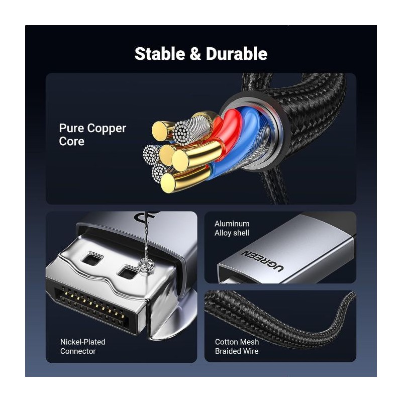 Kabel UGREEN DisplayPort na HDMI 4K@60Hz, 3m