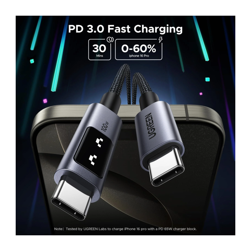 Kabel Ugreen Uno USB-C/C, 100W, 2m