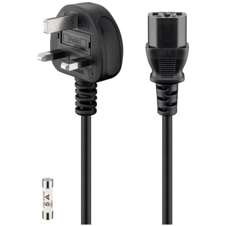 Kabel GOOBAY IEC UK, 250V(AC), 1,5m, črn
