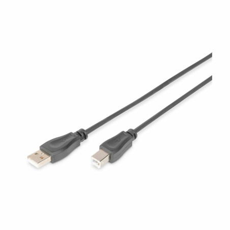 Kabel USB A-B 0,5m Digitus dvojno oklopljen črn