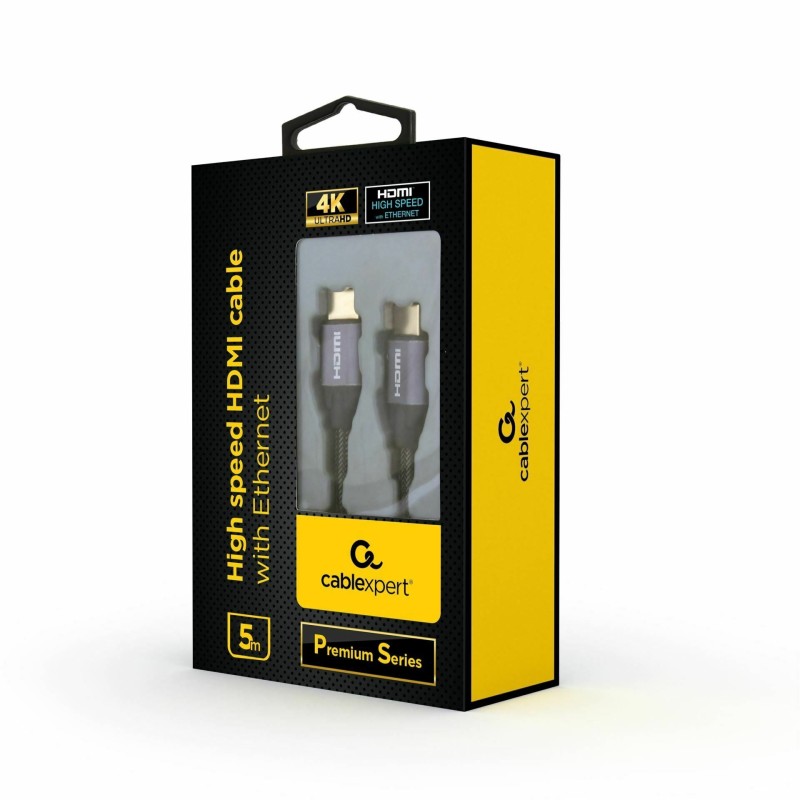 HDMI kabel z mrežno povezavo  5m Cablexpert črn High Speed 4K Premium