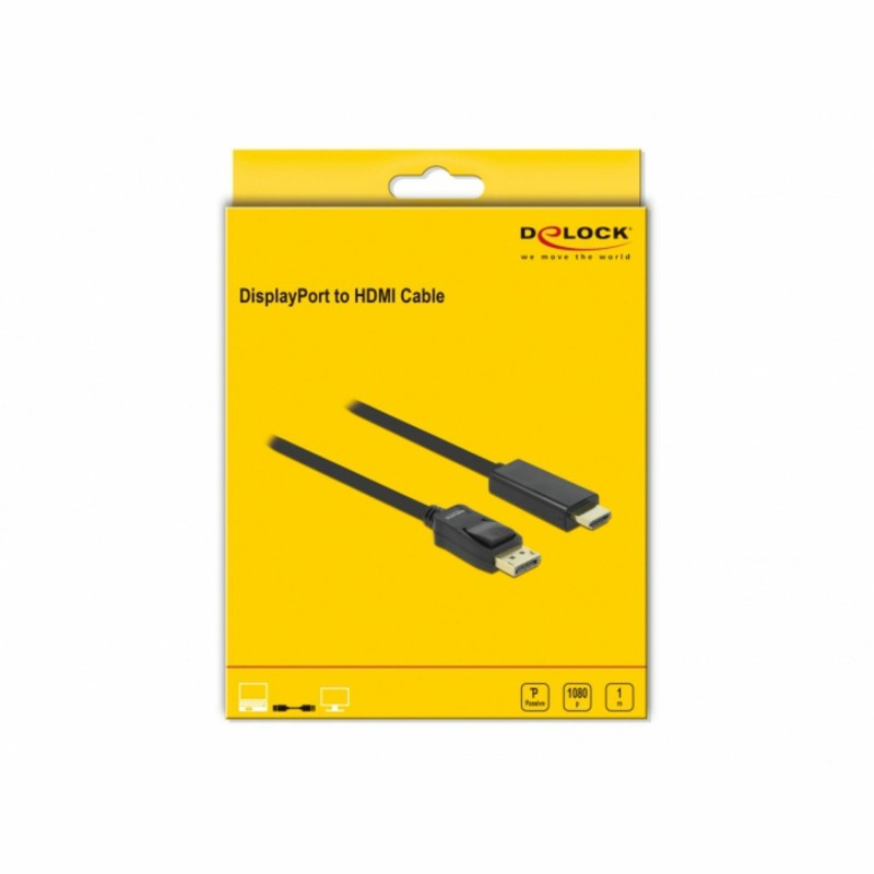 Kabel DisplayPort - HDMI 1m Delock