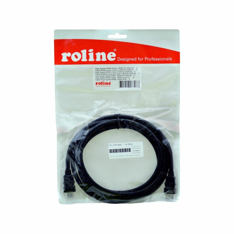 Kabel HDMI-HDMI  5m Roline, črn