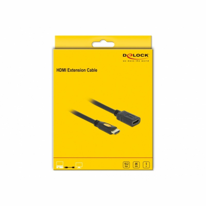 HDMI-HDMI podaljšek z mrežno povezavo 5m Delock črn