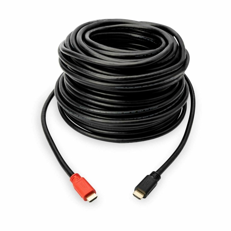 Kabel HDMI z ojačevalcem in mrežno povezavo 15m Digitus High Speed, črn