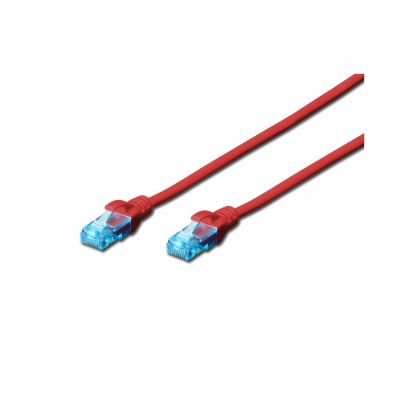 Kabel UTP CAT.5e patch 3m rdeč Digitus