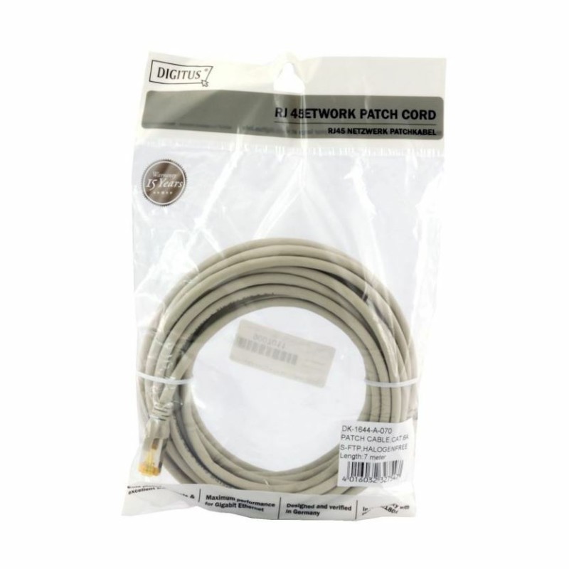 Kabel SFTP CAT.6A patch 10m siv Digitus LSOH