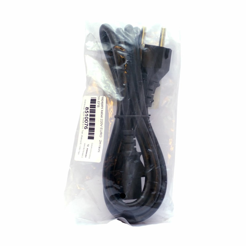Napajalni kabel EFB 220V EURO 2m črn, 8510076