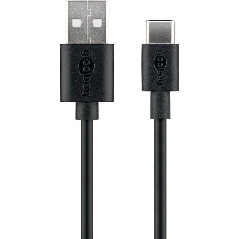Kabel USB-A 2.0 na USB-C, polnjenje in sinhronizacija, 0.5m, Goobay