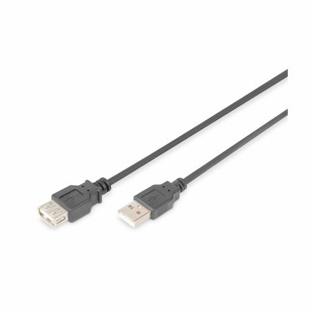 Kabel USB podaljšek A-A M/Ž 3m črn dvojno oklopljen