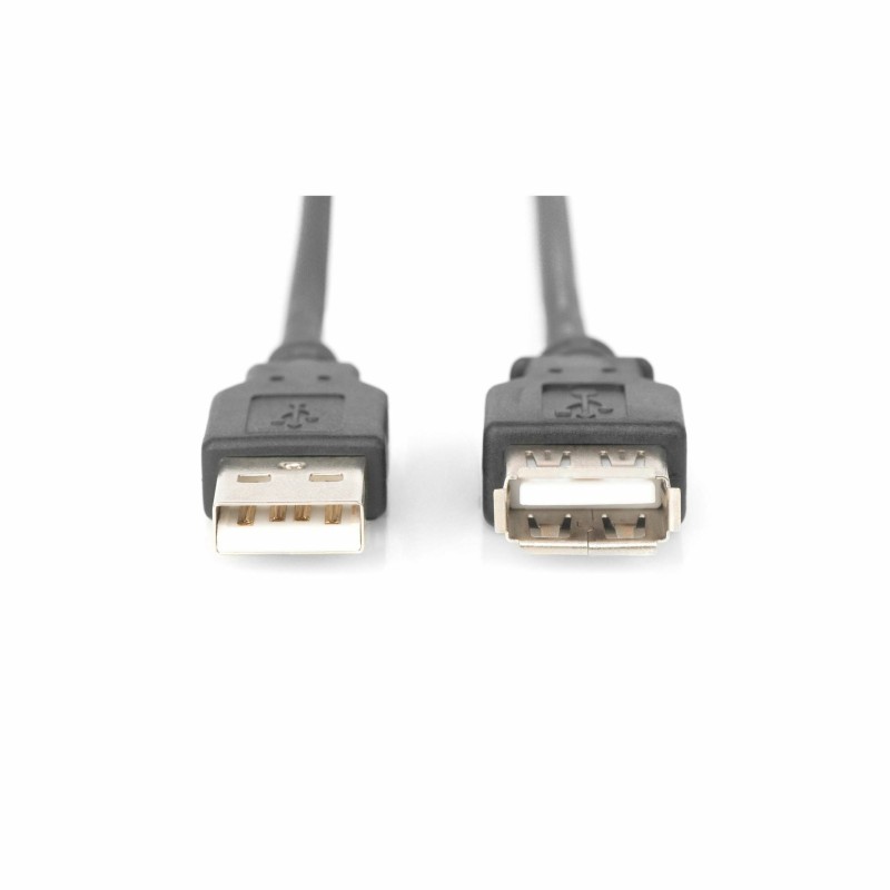 Kabel USB podaljšek A-A M/Ž 3m črn dvojno oklopljen