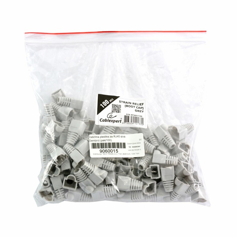 Zaščitna plastika za RJ45 siva Gembird (pak/100)