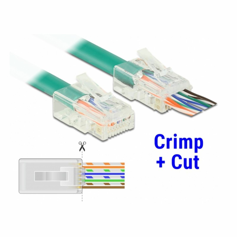 Konektor Delock RJ45 CAT.6 UTP Crimp & Cut pak/20, 9060025