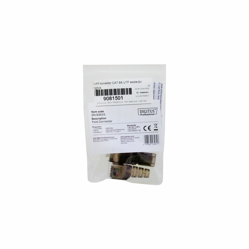 Konektor Digitus RJ45 CAT.6A UTP sestavljiv, 9081501
