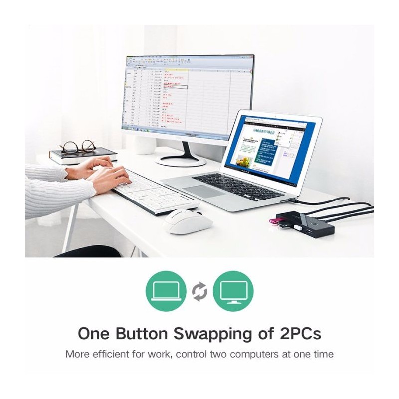 USB stikalo Ugreen, 4x USB 2.0