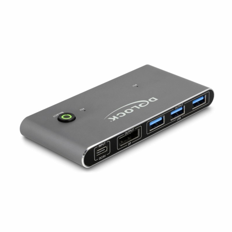 Delock KVM stikalo 2x1 DisplayPort/USB TipC