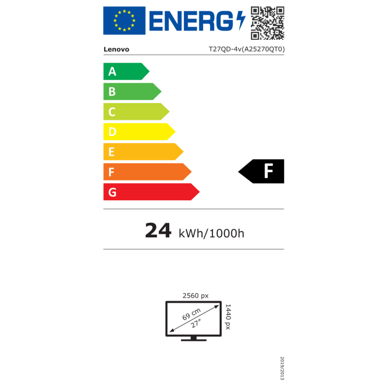Monitor LENOVO ThinkVision T27QD-4v