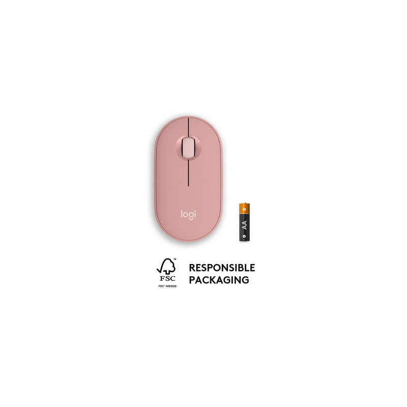 Miška brezžična Logitech Pebble 2 M350S, roza