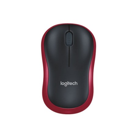 Miška Logitech M185 Wireless, rdeča