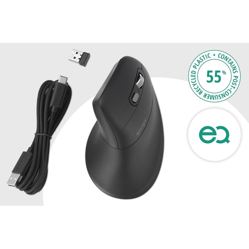 Miška Kensington MY630 EQ K72482WW, ergonomska, črna