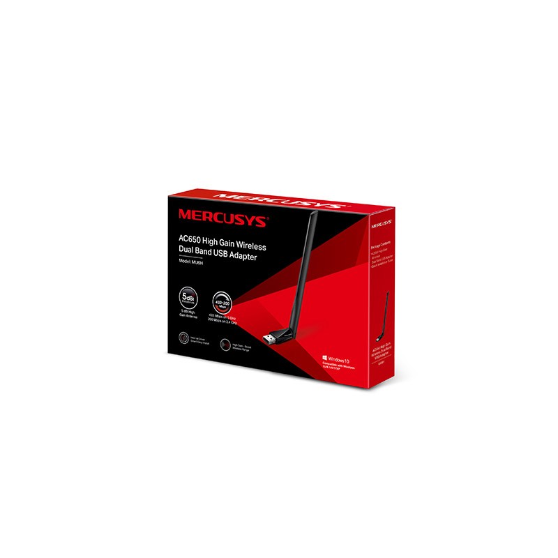 Brezžična mrežna kartica MERCUSYS AC650 (MU6H), 650Mbps, USB