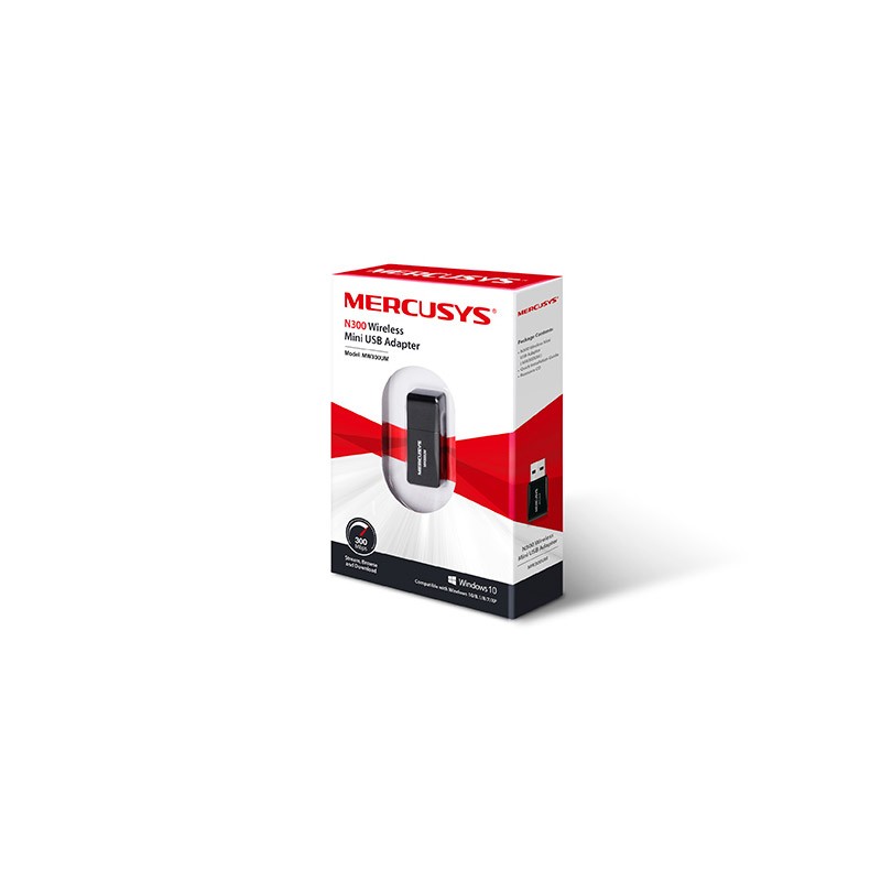 Brezžična mrežna kartica MERCUSYS N300, 300Mbps, USB