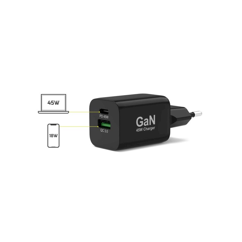 Polnilec PORT USB-C, USB-A 45W