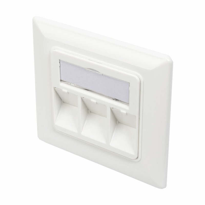 Vtičnica 3xRJ45 kotna 80x80 Digitus