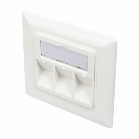 Vtičnica 3xRJ45 kotna 80x80 Digitus