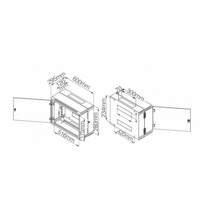 Zidni kabinet Triton 4U 280 600x300, siv, sestavljen, dvojno odpiranje