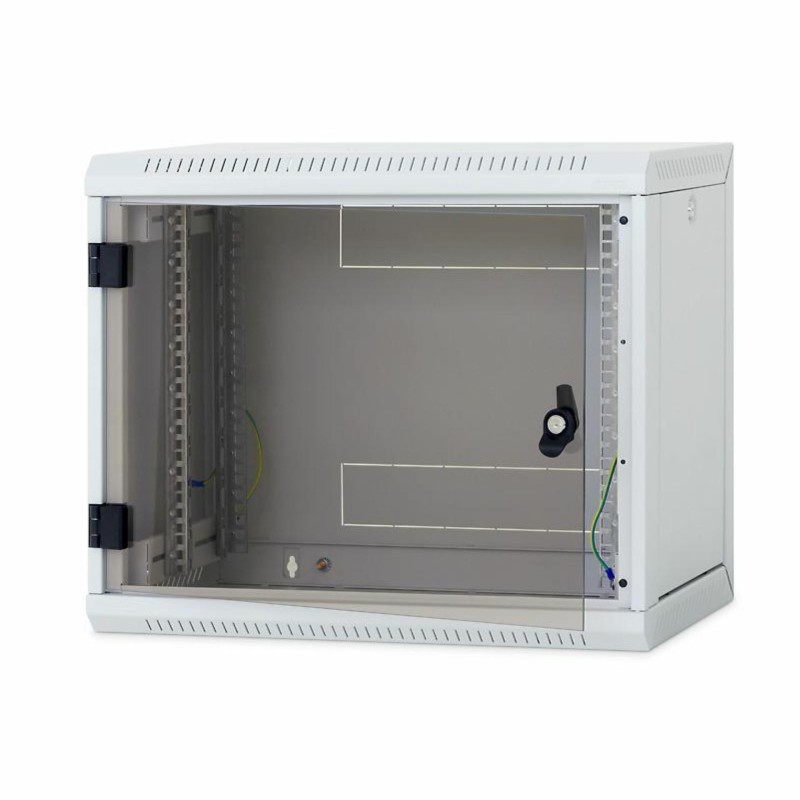 Zidni kabinet Triton 12U 635 600x400, siv, sestavljen, snemljive stranice