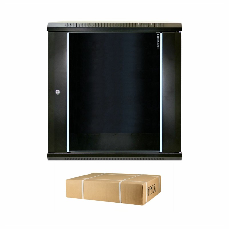 Zidni kabinet DATECH 18U 901 600x450, črn + polica