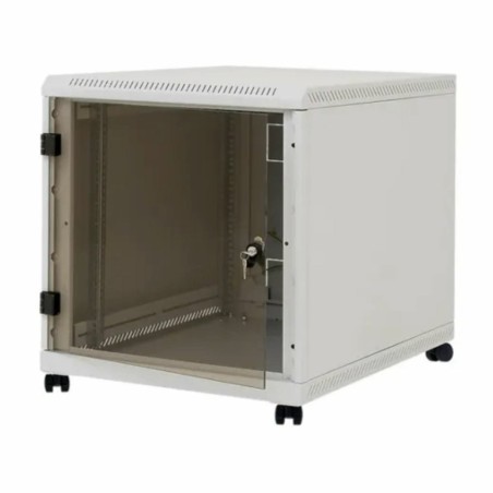 Samostoječi kabinet Triton 12U 620 600x900, siv, sestavljen, s kolesi