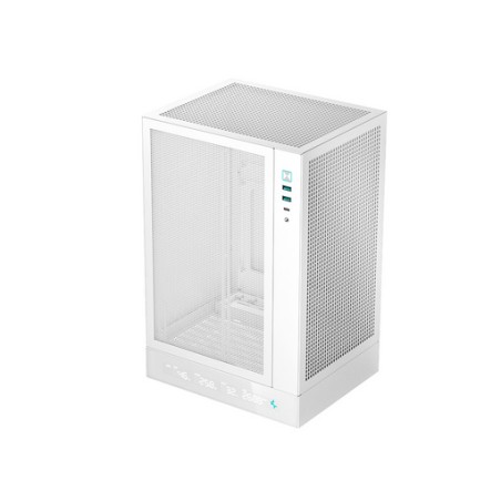 Računalniško ohišje DeepCool CH170 DIGITAL WH, Mini-ITX, LCD, belo