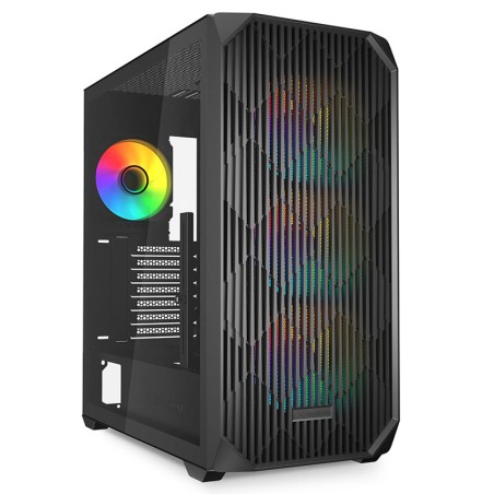 Ohišje SHARKOON AK3 RGB, midiATX, črno