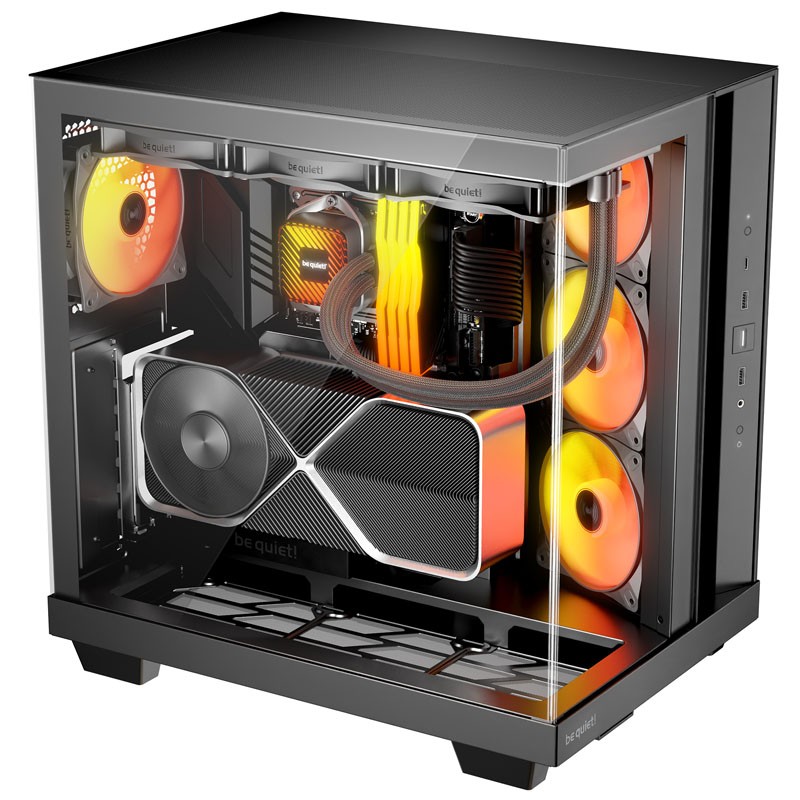 Ohišje BE QUIET! Light Base 500 LX RGB, midi-ATX, okno, črno