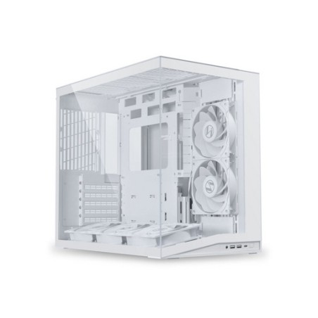 Ohišje Lian Li O11 Dynamic Mini V2 Flow, ATX, Midi-Tower, kaljeno steklo, belo