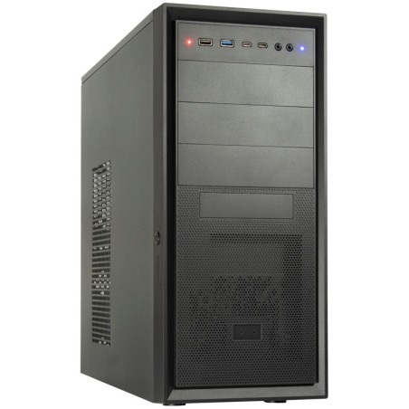 Ohišje Inter-Tech IT-8862 PLAID midi-ATX, črno