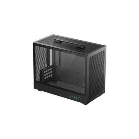 Ohišje DeepCool CH160 PLUS, ITX, Micro-ATX, kaljeno steklo, črno